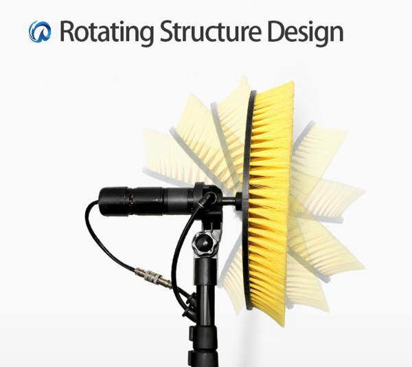 Eco-Friendly Cleaning Hand-Held Rooftop Solar Cleaning Brush System Spin