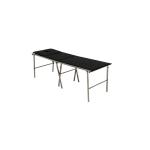 Commercial Foldable Patient Examination Couch Black Hospital Examination Bed