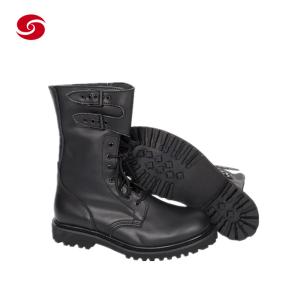 Wholesale Black Cow Geunine Leather Tactical Boots/Police Boots/Army Boots/Combat Boots/Men Shoes Boots/Solider Boots from china suppliers
