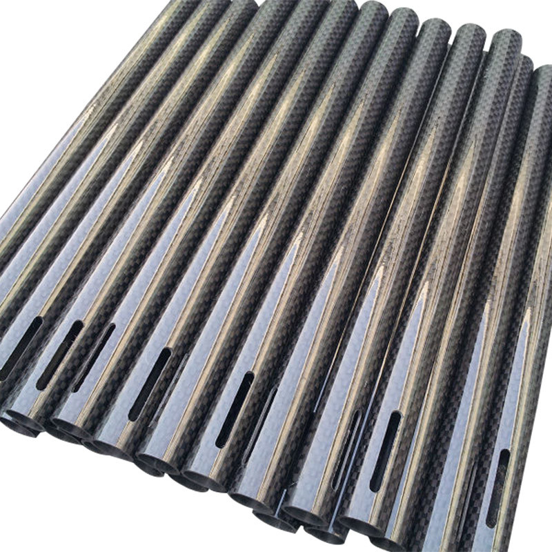 Epoxy Resin Telescoping Poles Carbon Fiber Tube Glossy Surface