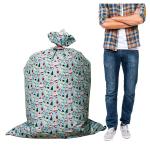 Odorless Colorful Plastic Gift Wrap Bags , Jumbo Plastic Christmas Bags