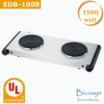 1500 Watt Cheap Double Buffet Burner Electric Hot Plate, die cast heating plate,