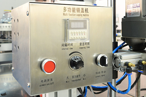 Automatic Jar Bottle Capping Machine 220V/50HZ Four Sealing Wheels PLC Control