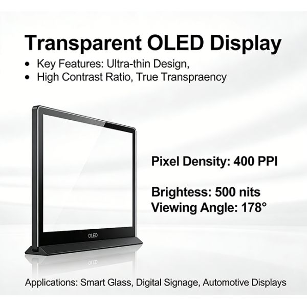 Indoor Use Factory Price 20.8 inch transparent display oled Panel Advertising OLED Digital Signage Display for Exhibition Hall