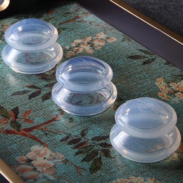 4 Pcs Size Premium Transparent Massage Therapy Anti Cellulite Silicone Cupping