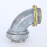 Liquid Tight Straight Connector Yellow PVC Insulated UL Listed With Locknut