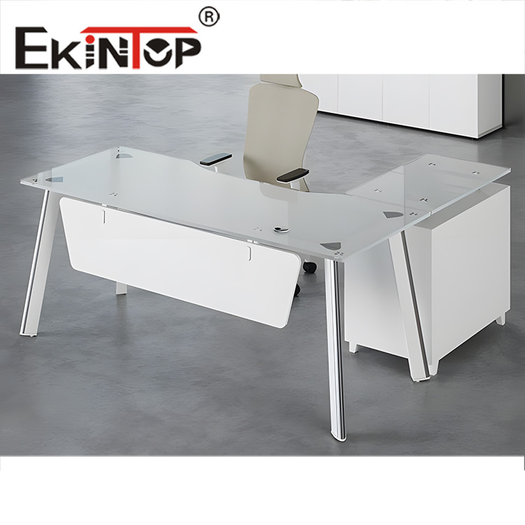 glass top office desk