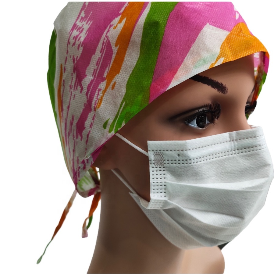 Non woven pink 3 ply layer 3 disposable Face Mask
