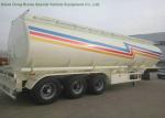 52m3 Fuel Tanker Semi Trailer 3 Axles 4 Compartments For Diesel ,Oil , Gasoline,