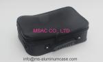Black Makeup Organizer Bag Light Weight , Carrying Tools Travel Cosmetic Bags