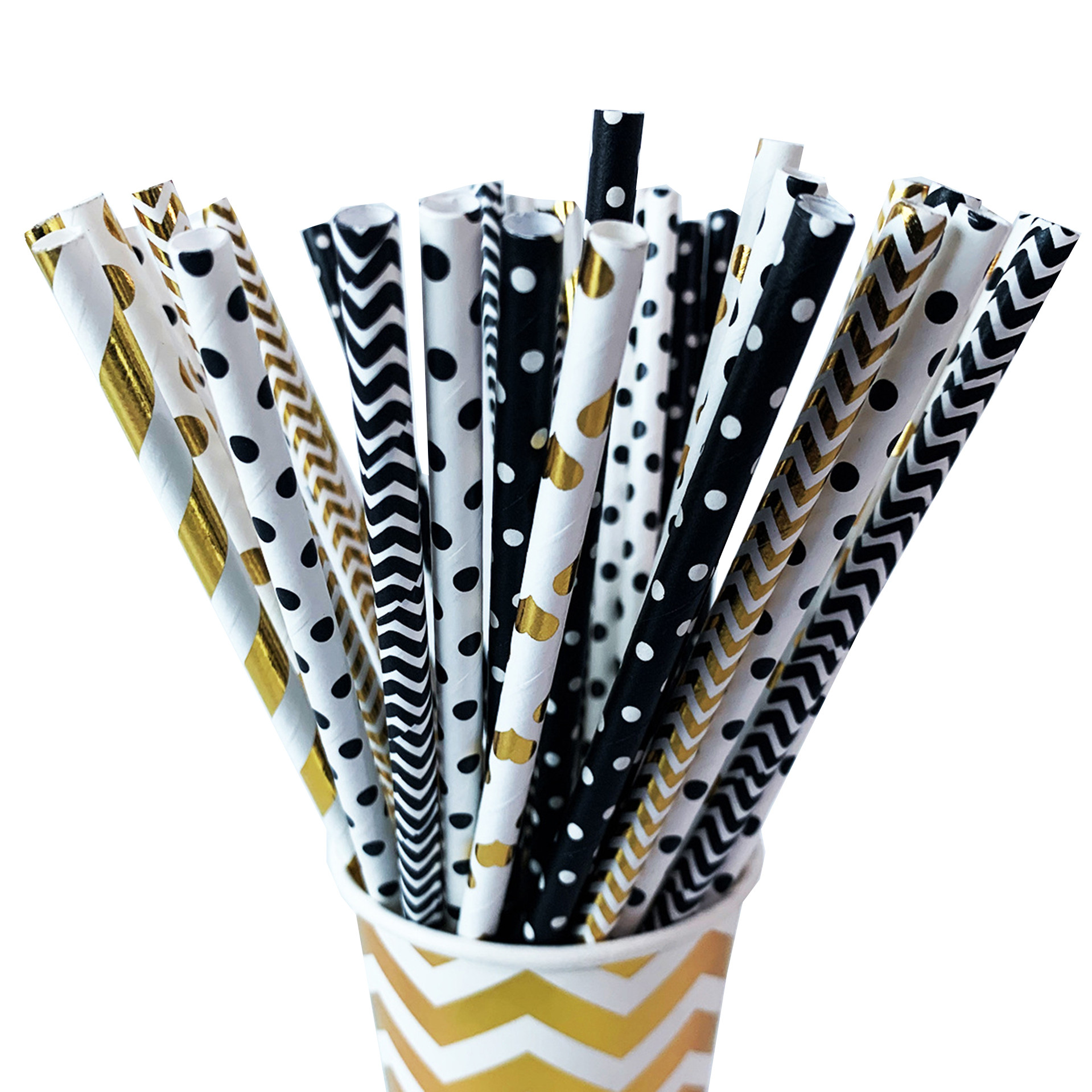 BRC Paper Flex Straws Paper Cocktail Straws For Home School Wedding