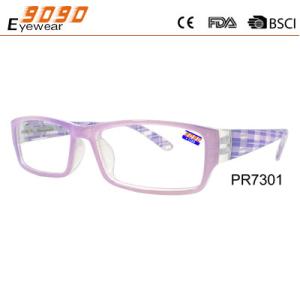 Wholesale Fashionable reading glasses ,made of plastic ,printed pattern in the temple from china suppliers
