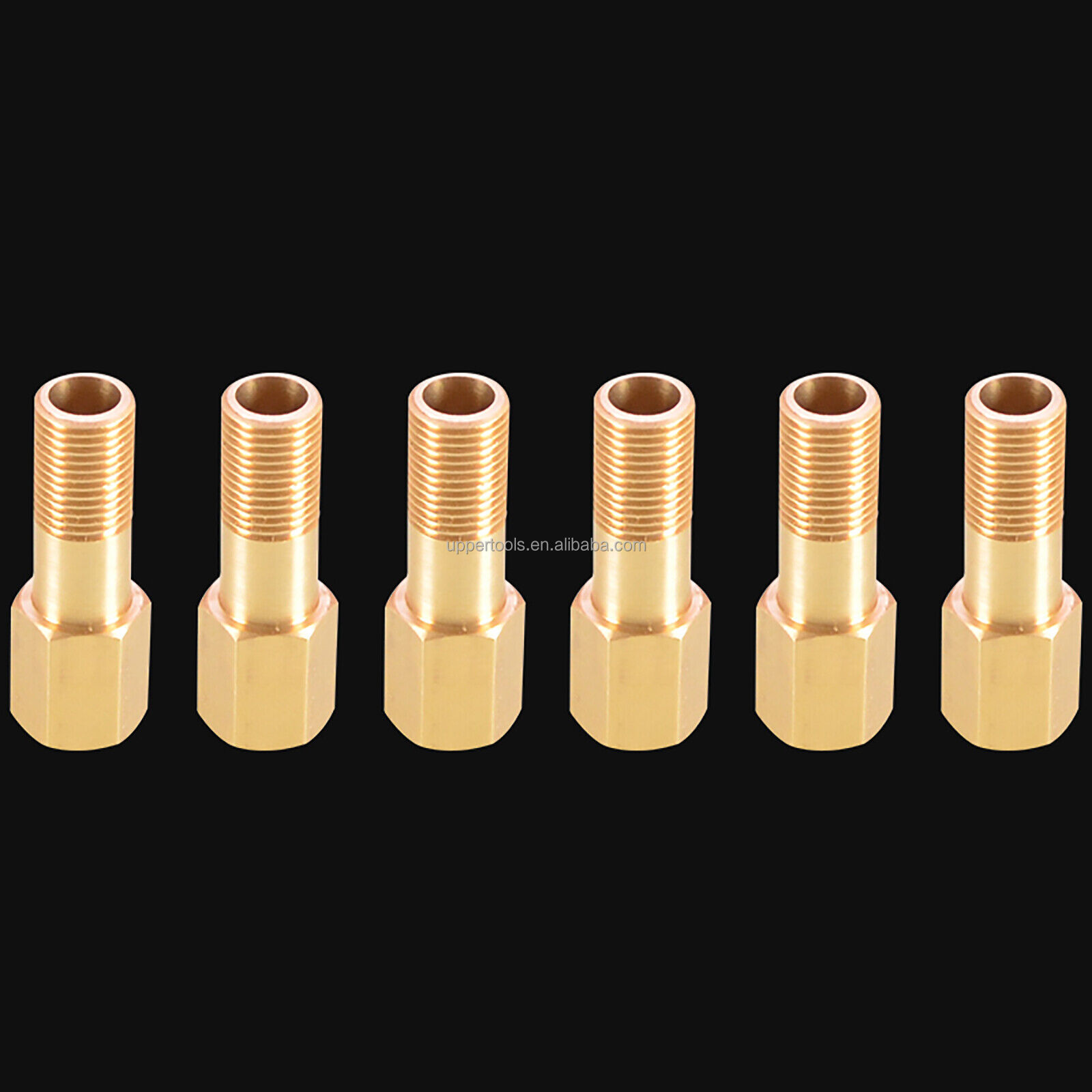 LPG Hose Brass Thread Extension Rod Connector Pipe Fitting 1/8" 1/4" 3/8" Female Head