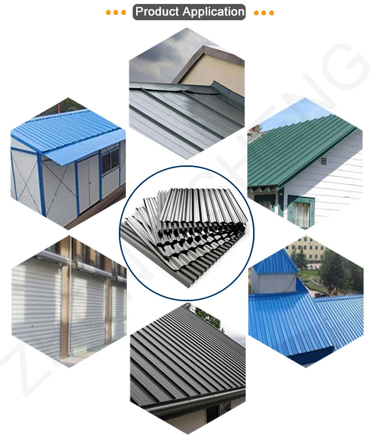 0.35mm 0.4mm 0.45mm Thickness Regular Spangle Full Hard Galvanized Roofing Sheet for Building Construction