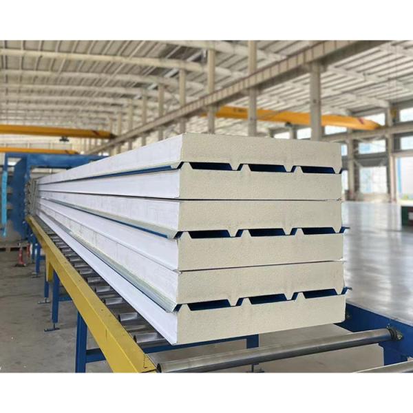 Insulated Polyurethane Metal Sandwich Panels For Roofing Steel Thickness 0.4 - 0