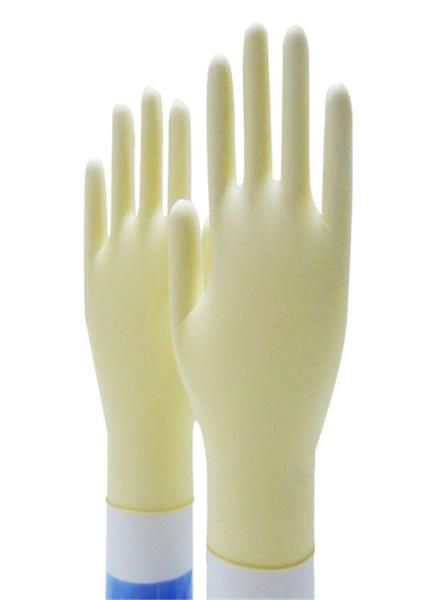 Sanitary Disposable Hand Gloves , Sterile Hand Gloves Nature Latex Anti