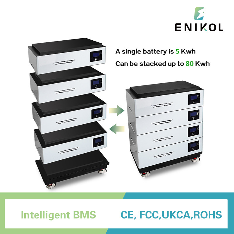 48V Solar Stackable Lifepo4 Battery 51.2V 100AH Industrial Grade Lithium Battery