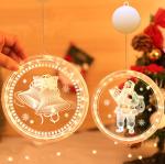 IP44 16cm 24cm Hanging Window Christmas Lights Wooden Crafts Supplies