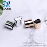 Aluminum Cosmetic Bottle Caps Disc Top Screw Metal Press Bottle Cap For Shampoo