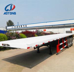 Wholesale General Cargo Carrier Flatbed Semi Trailers 3 Axles Detachable Sidewall from china suppliers