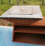 Wood Burning Corten Weathering Steel Outdoor Cooking Grills For Barbecue