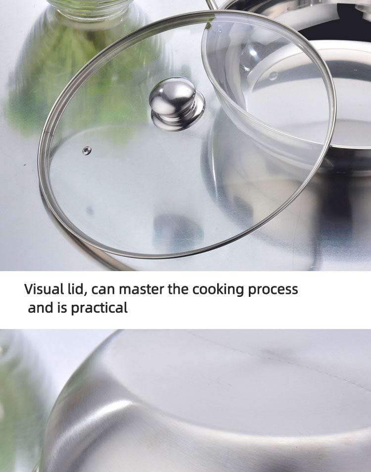 Wholesale Food Grade Stainless Steel Cookware Pot Induction Cooker Soup Pot Stainless Steel Cooking Pot