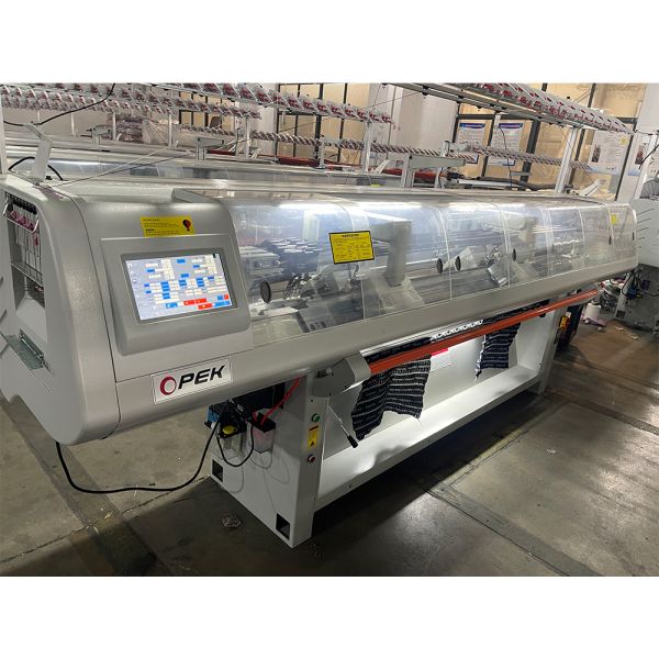14 Gauge 16 Gauge Double Carriage Single System High Speed Automatic Flat Collar Knitting Machine