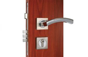 Wholesale Chrome Lever Handle On Rose Mortise Lockset Replacement Zinc Alloy from china suppliers