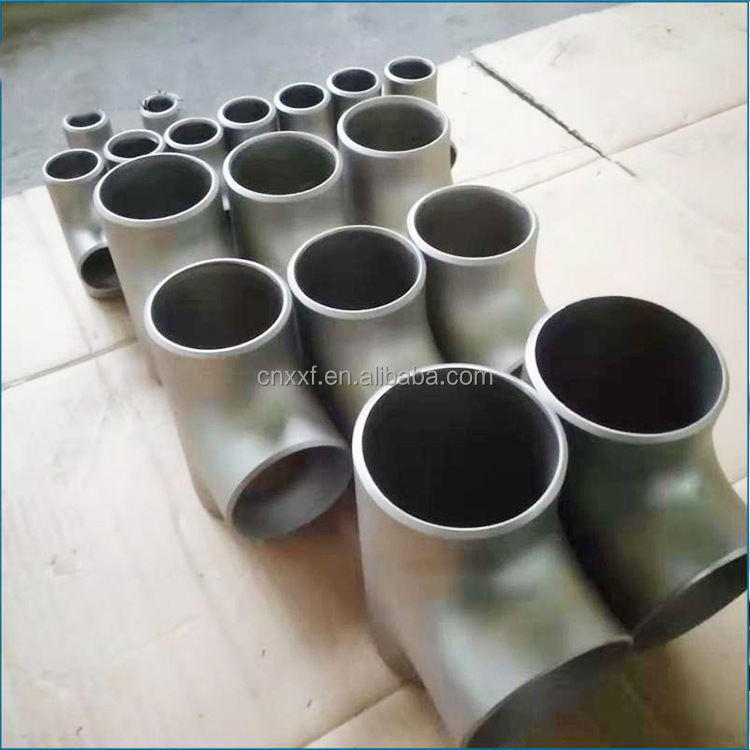 Silver ASTM B363 Gr. 12 Titanium Tee Forged Pipe Fittings with Thickness Sch5S to Sch XXS
