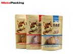 Kraft Paper Food Packaging Pouches , Stand Up Snack Zipper Paper Pouch With