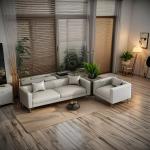 Modern Office Executive Leather Sofa Living Room Reception Sofa Combo Lounge
