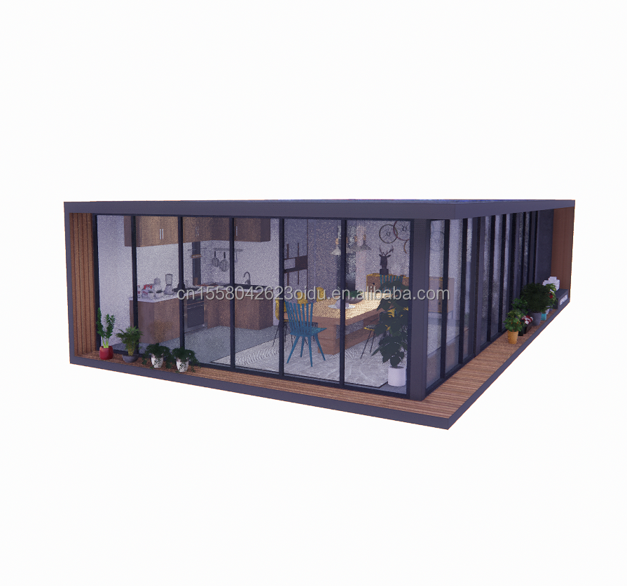 Family Housing Solution 20FT Combination Flat Packaging Container with 2 Rooms and 3 Bedrooms Hotel Style