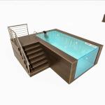 Moulding Glass Pools Above Ground Salt Chlorinator for Custom Outdoor Swimming