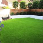 Green Outdoor Artificial Grass Carpet Residential Environmantally Decoration