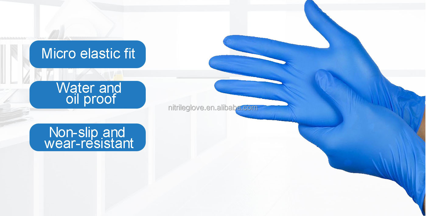Power Free Nitrile Gloves Black Nitrile Gloves Large S M L XL Size