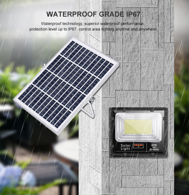Die Casting Led Solar Flood Light 40w Outdoor IP66 Solar