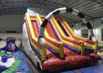 0.55mm Pvc Material Giant Kids / Adult Inflatable Slide Commercial Fire