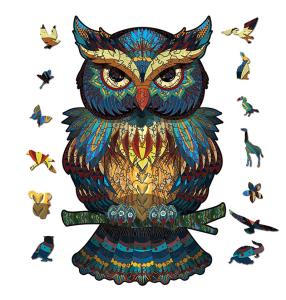 Wholesale ODM Unique Animal Owl Wooden Jigsaw Puzzle Gift For Adults Kids from china suppliers