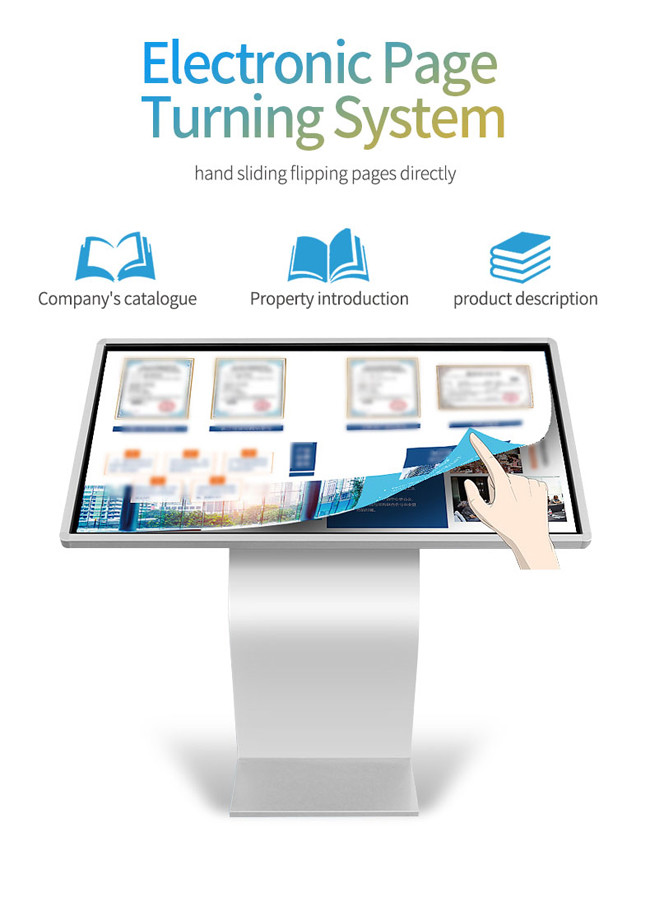 OEM Horizontal Touch Screen Kiosk 43 Inch Interactive Signage Display