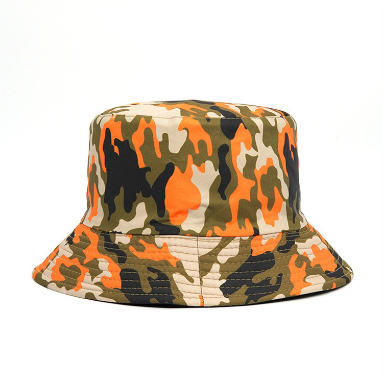 Fashion Women Men Camouflage Bucket Hat Outdoor Sport hat with full printing pattern