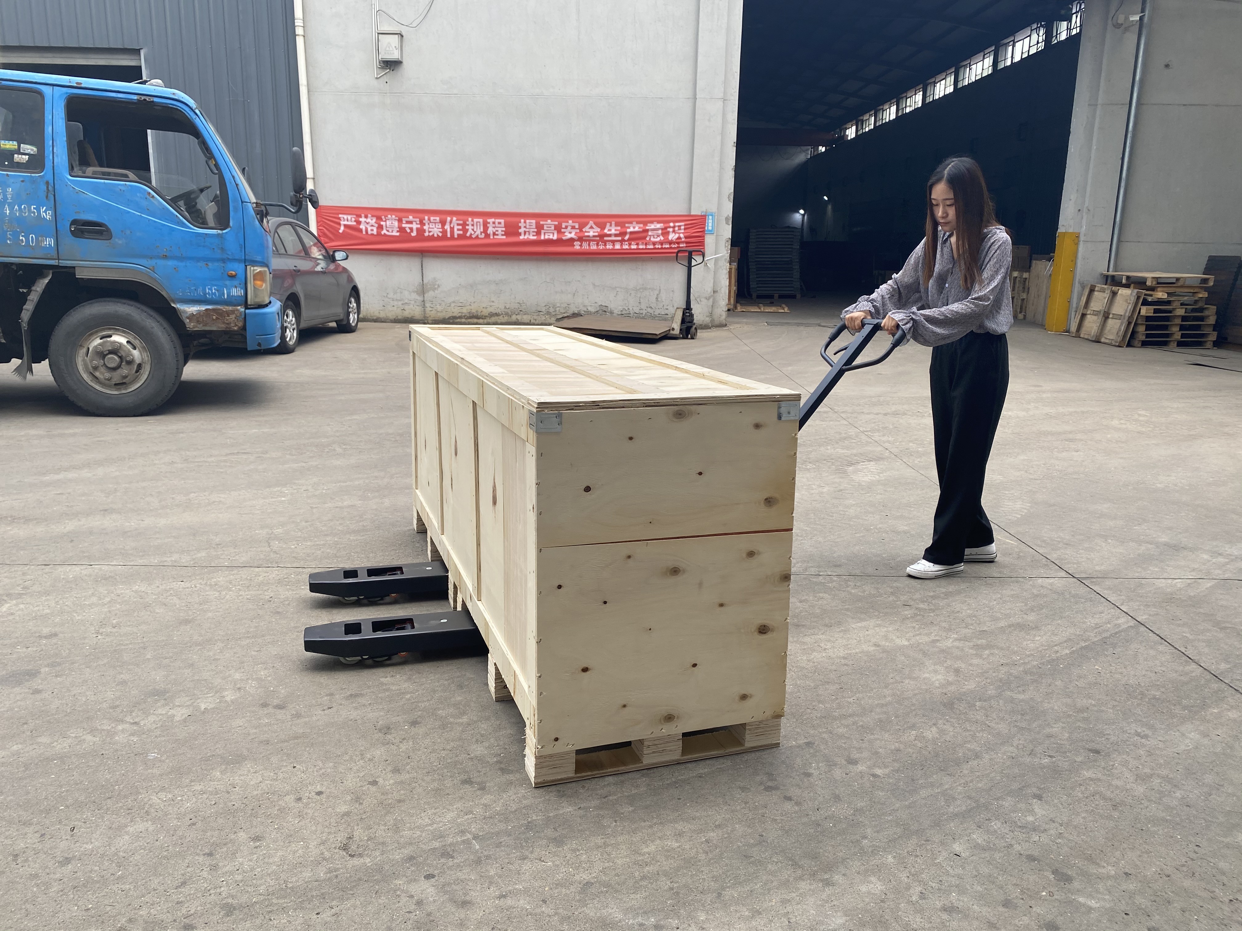 RS232 Heavy Duty Pallet Jack , 3T Weigh Scale Pallet Truck