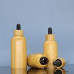 ISO9001 Bamboo Wooden Essential Oil Dropper Bottle Amber Round