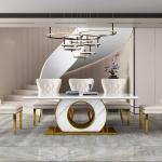 Light Luxury Stainless Steels Square Hotel Home Table SEDIA Furniture