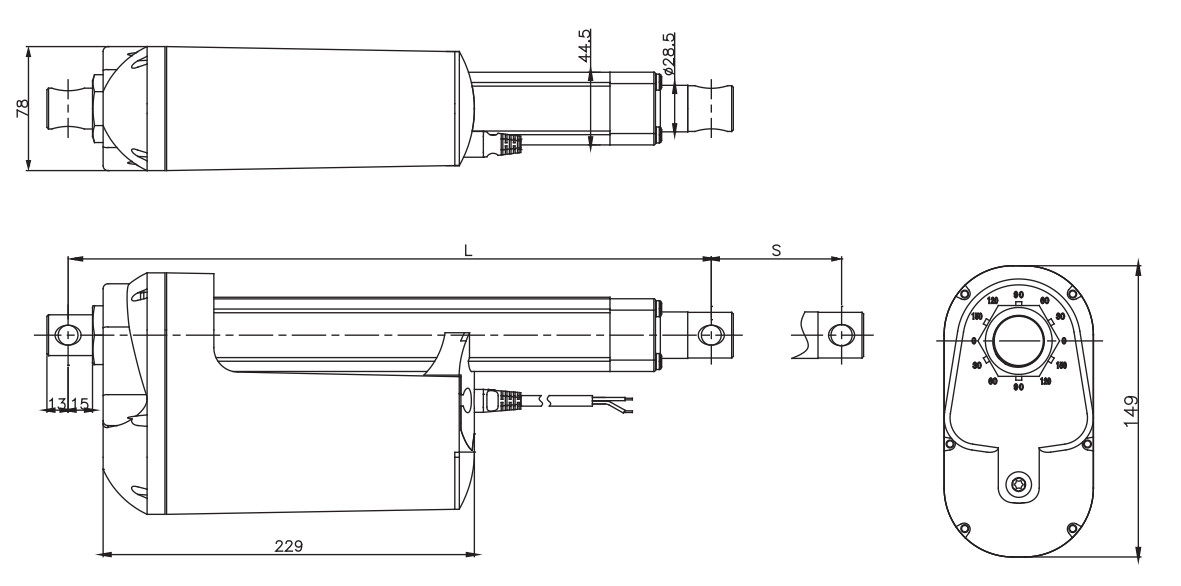 12000N Industrial Automation Solutions Corrosion Resistant, Oxidatio Heavy Duty Linear Actuators