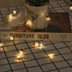 Decorative String Lights Christmas Themed 6.5ft 20LEDs Battery Operated Eco