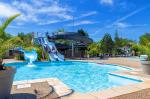 Commercial Swimming Pool Water Games Equipment Fiberglass Slide For Adults