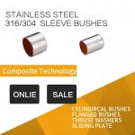 316 Stainless Steel Sleeve Bushing With Red Modified PTFE For Printing & Dyeing