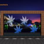 electric fountain indoor digital water curtain fountain