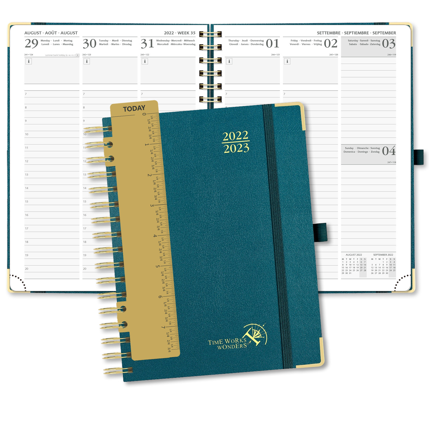 Spiral Student Weekly Planner 2023 2023 With Pacific Green Hardcover