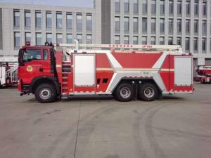 Wholesale JP18 30250KG HOWO Water Tower Fire Truck Sinotruk 10000L Fire Department Truck from china suppliers